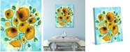 Creative Gallery Summer Harmony Flowers in Yellow 36" x 24" Canvas Wall Art Print